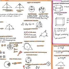 Wzór sumaryczny dla pola trójkąta: P = 1/2 * a * h. Rysunki geometryczne i wzory.