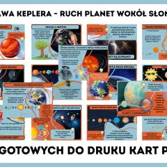 Prawa Keplera opisują ruch planet wokół Słońca, wyjaśniając elipsy orbit i prędkość ruchu.