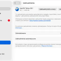 Uaktualnienie macOS Tahoe 26.1 jest gotowe do instalacji. Możesz je uaktualnić dziś w nocy lub teraz, aby cieszyć się nowymi funkcjami.