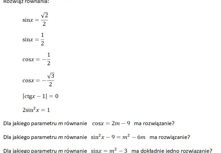 Jak rozwiązywać równania trygonometryczne - proste metody i przykłady