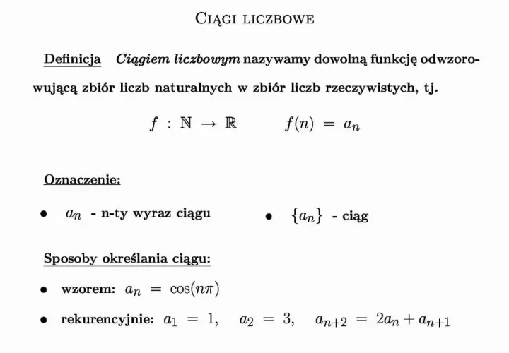 Ciągi w matematyce: zrozumienie definicji, typów i zastosowań