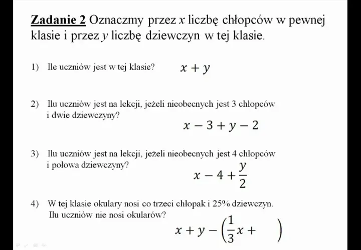 Jak zrozumieć wyrażenia algebraiczne klasa 7 - proste przykłady i ćwiczenia