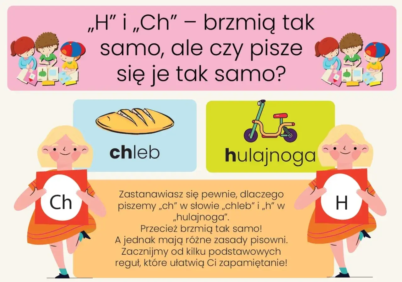 Dzieci uczą się, że chleb piszemy przez