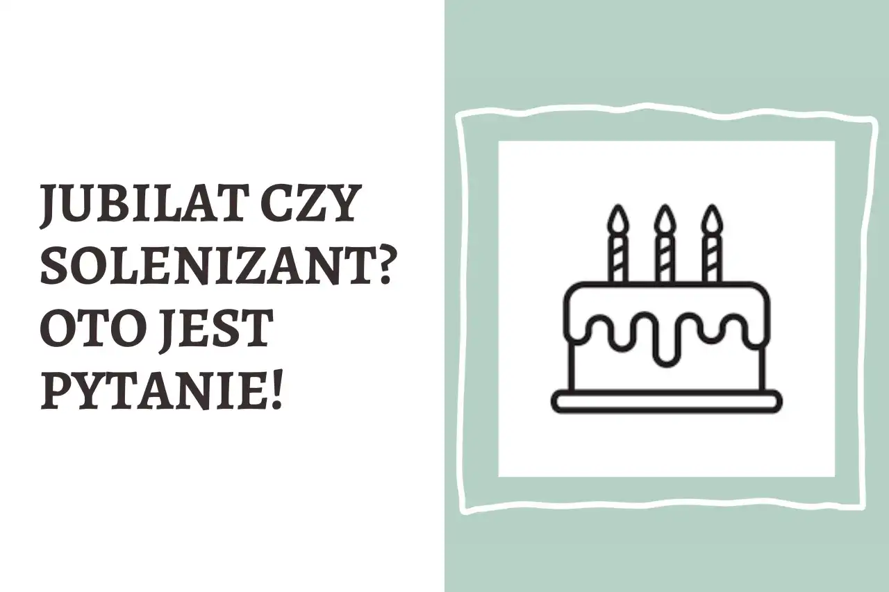 Jubilat czy solenizant? Oto jest pytanie! Ilustracja tortu z trzema świeczkami.